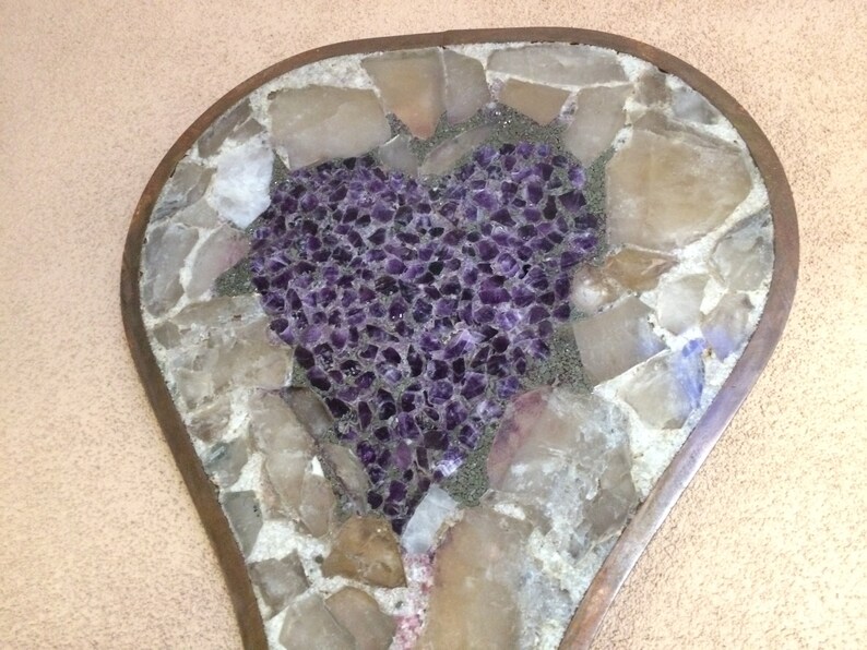 Zee One of Kind Unique Gemscape Gemstone Art Cross Wall Sculpture Multi