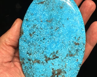 Natural Kingman Turquoise Cabochon (485 cts) Bird's Eye Blue, HUGE, for Custom jewelry or just enjoyment
