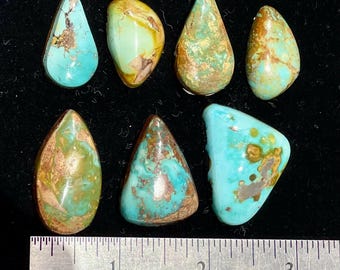 American Natural Royston Turquoise Cabochons for jewelry, Ring, Cuff Bracelet, Necklace Pendant, Bolo, Silver or Gold