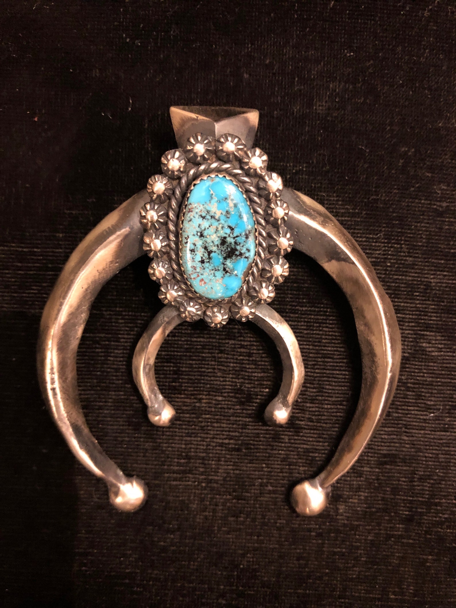 Navajo Naja Natural American Turquoise Sterling Silver Native Etsy