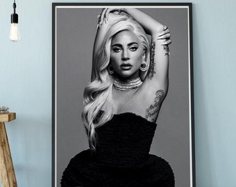 shuimanjinshan Poster Drucke Lady Gaga Popstar Musik S/änger Album Leinwand Poster Drucke Gem/älde Wandkunst Bilder f/ür Wohnzimmer Home Decor 50X70Cm Ungerahmt pc-564