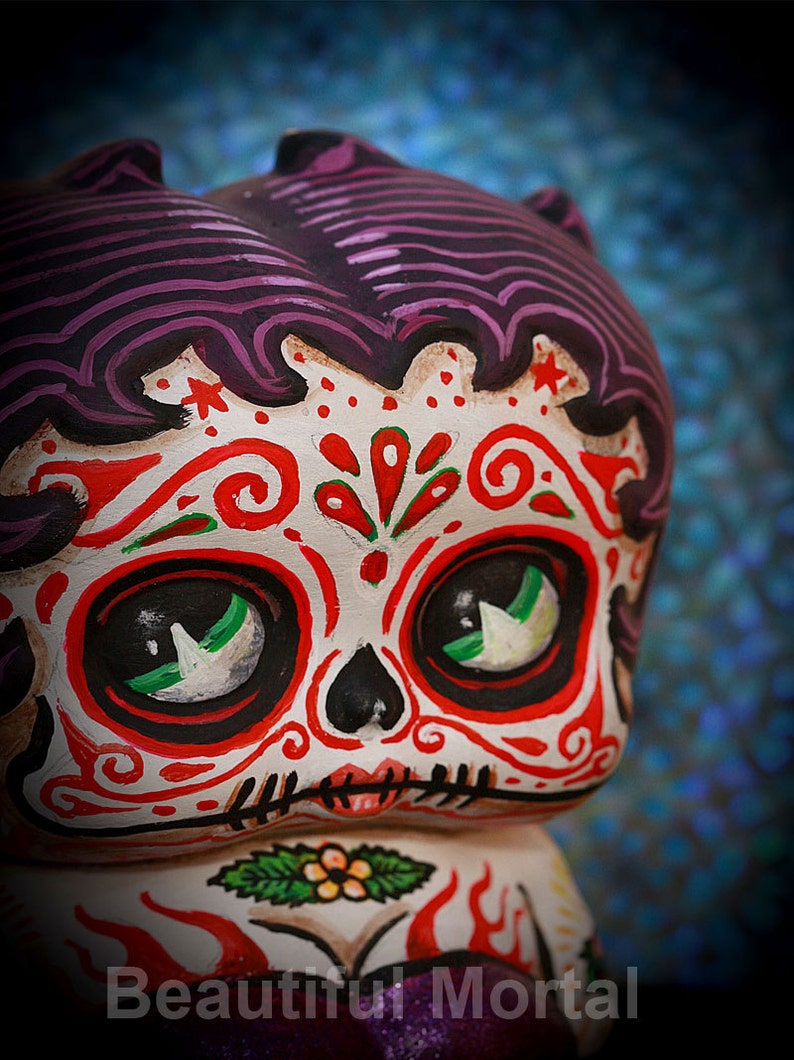 Beautiful Mortal Adorable Day of the Dead Tatoué Deadey Betty Boop Digital PRINT 442 par Michael Brown image 1