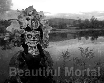 Beautiful Mortal Day of the Dead Landscape Princess Doll canon PRINT 532 Reproduction by Michael Brown