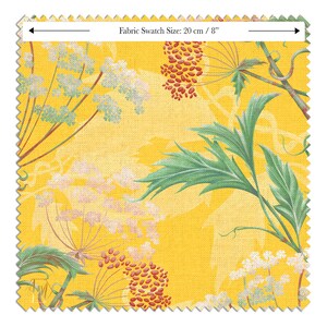 Linen Hemlock 'Catkin' fabric, Yellow, William Morris Decor, Maximalist, Victorian, Soft furnishing, Upholstery, Luxury, Bold interiors image 4