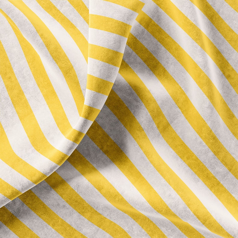 SAMPLE Linen Catkin Yellow Diagonal Striped Fabric, diagonal, Maximalist, Candy, Big Top, soft furnishing, upholstery, Home decor, Nursery image 5