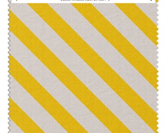 SAMPLE Linen Catkin Yellow Diagonal Striped Fabric, diagonal, Maximalist, Candy, Big Top, soft furnishing, upholstery, Home decor, Nursery