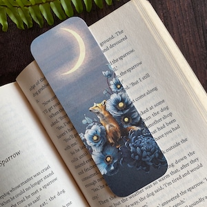 Magical Fox Single Bookmark, woodland, witchy, dark academia, book lover, cottagecore, folklore, fairytales