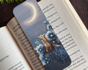 Magical Fox Single Bookmark, woodland, witchy, dark academia, book lover, cottagecore, folklore, fairytales