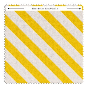 SAMPLE Linen Catkin Yellow Diagonal Striped Fabric, diagonal, Maximalist, Candy, Big Top, soft furnishing, upholstery, Home decor, Nursery image 4
