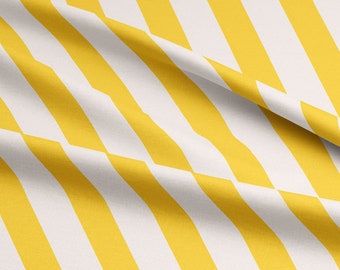 Linen Catkin Diagonal Striped Fabric, Yellow, White, Maximalist Decor, Dopamine Decor, Curtain Fabric, Upholstery, Victorian.