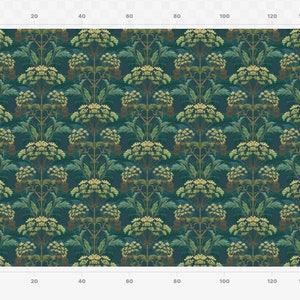 Linen Hemlock 'Bold Brassica' fabric, William Morris Decor, Maximalist, Victorian Gothic Walls, Soft furnishing, Upholstery, Verdant, luxury image 4