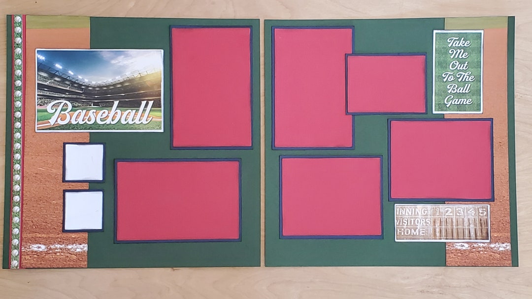 Baseball Stadium 12x12 Scrapbook Layout Scrapbooking Page Kit for ...