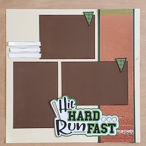 Hit Hard Run Fast 12x12 Scrapbook Layout Scrapbooking Page Kit for ...