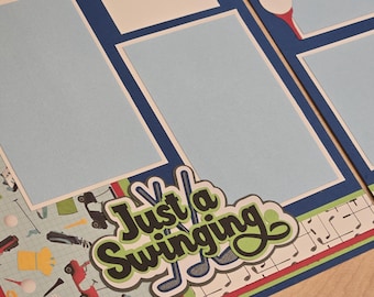 Just a Swinging Golf tournament club team12x12 Scrapbook Layout Page Kit for Sports Boy Girl Layout club Team School PK15.126