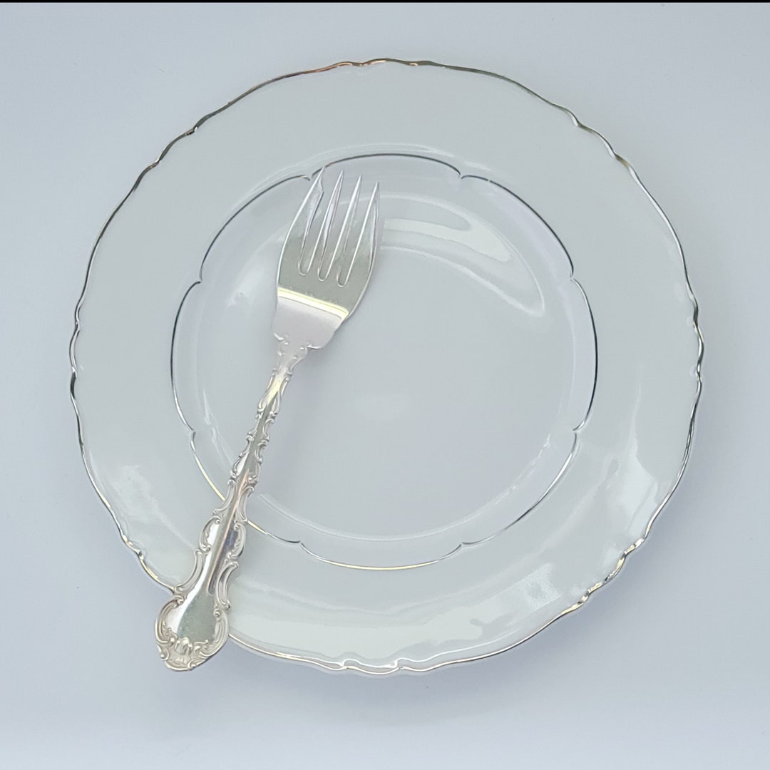 Haviland Limoges France Platinum Trim Bone China, Versailles, Salad