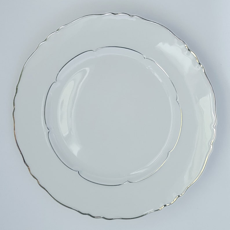 Haviland Limoges France Platinum Trim Bone China, Versailles, Salad