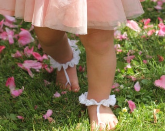 Bambino a piedi nudi sandali, sandali a piedi nudi delle ragazze di fiore, Baby shower, Baby Foot accessori, foto prop, sandali a piedi nudi, battesimo, scarpe da sposa