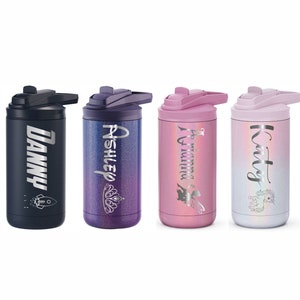 Engraved Kids Water Bottle, 12 Oz. Stainless Steel Personalized