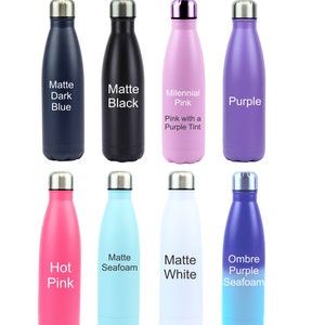 Personalized Water Bottle, Custom Water Bottle, Bridesmaid Gift idea, Hot Cold Thermos, Engraved Gifts, Wedding Gift, Bachelorette Party image 3