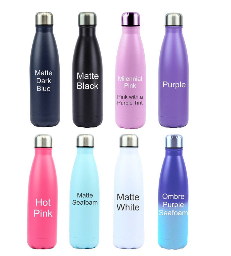 Personalized Water Bottle, Custom Water Bottle, Bridesmaid Gift idea, Hot Cold Thermos, Engraved Gifts, Wedding Gift, Bachelorette Party image 3