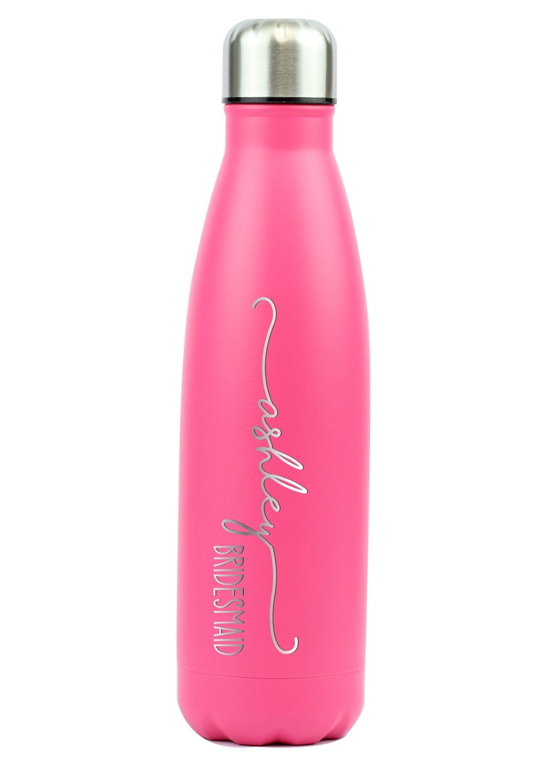 Personalized Water Bottle, Custom Water Bottle, Bridesmaid Gift idea, Hot Cold Thermos, Engraved Gifts, Wedding Gift, Bachelorette Party image 7