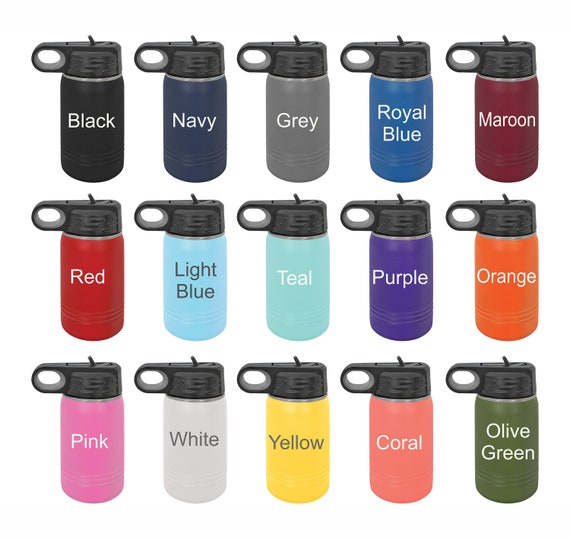 Personalized 12oz Stainless Steel Bottle Maroon