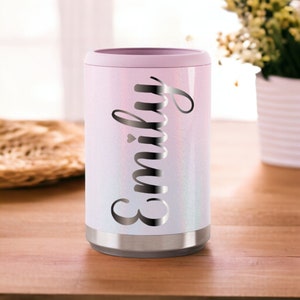 Clearance - Personalized Can Cooler Tumbler, Custom Can Cooler, Groomsmen Gift, Bridesmaid Gift, Beer Can Holder, Gift for her