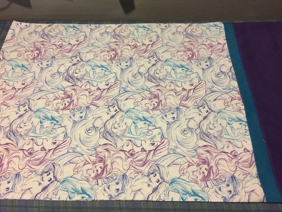 Purple Teal And Blue Colored Modern Sketch Disney Ariel And Etsy