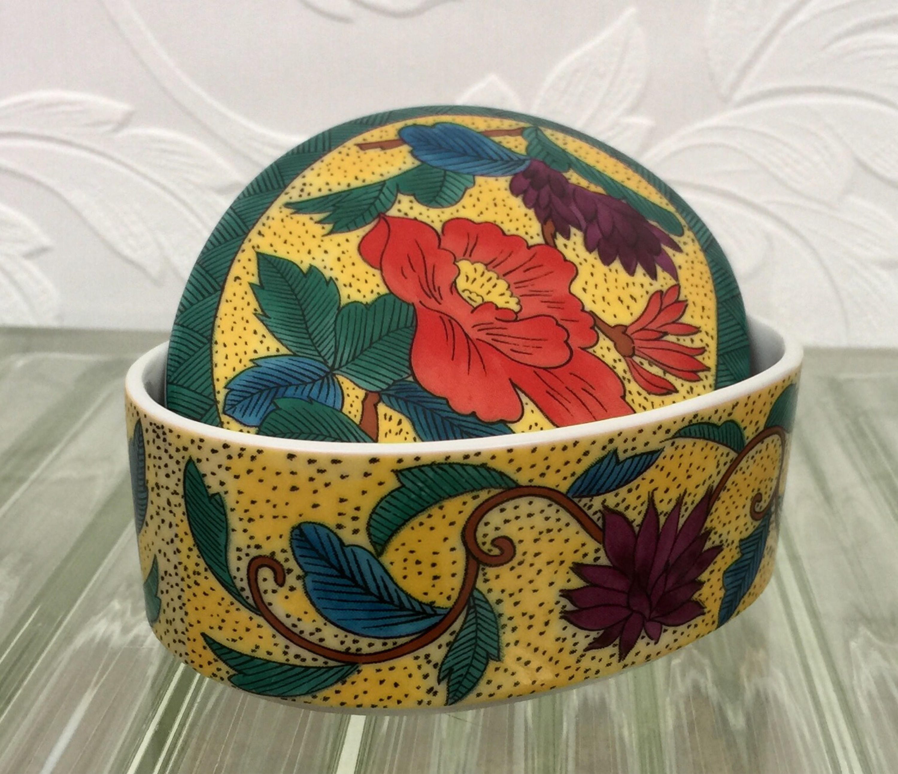 Ashibi Japan Trinket Oval Porcelain Hand Painted Box - Etsy
