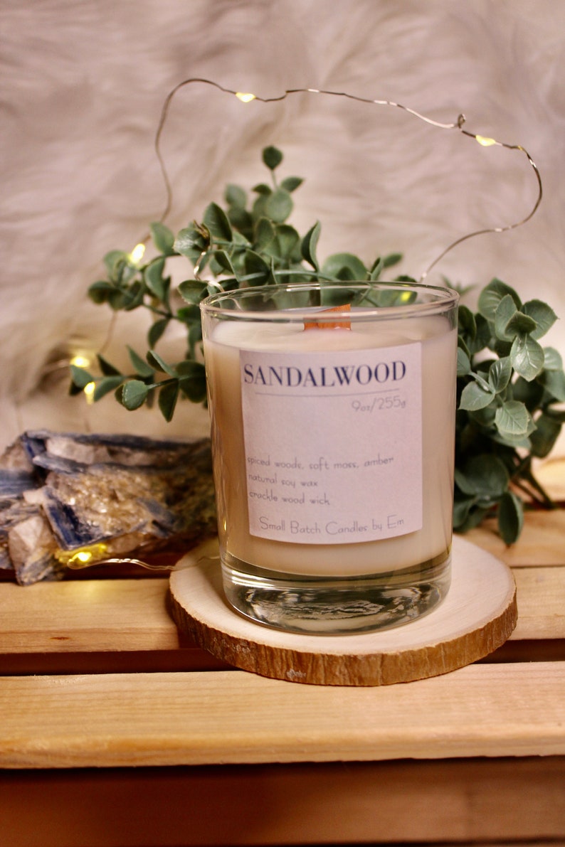 Sandalwood Candle Sandalwood Soy Candle Woodwick Candle Etsy