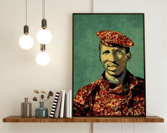Thomas Sankara - African Che Guevara - Burkina Faso President - Premium Matte Paper Poster