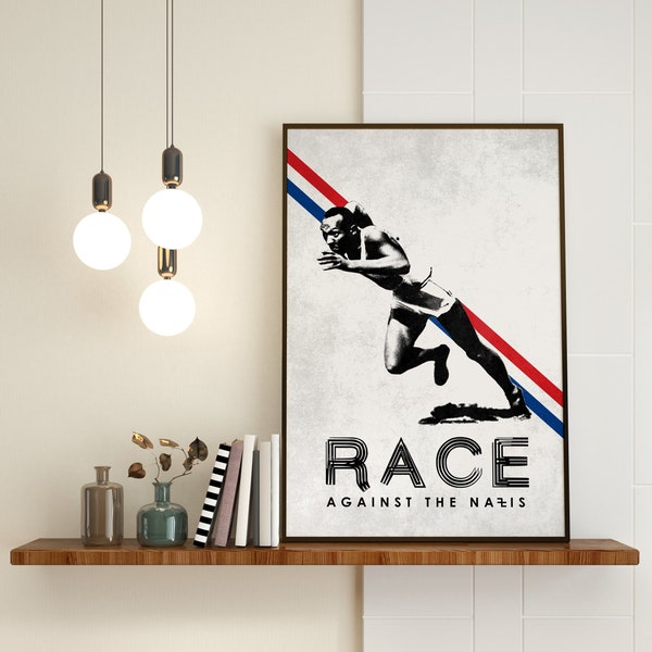 Jesse Owens - Race Against the Nazis - Berlin 1936 - WW2 - WWII- Black Power - BLM - Affiche