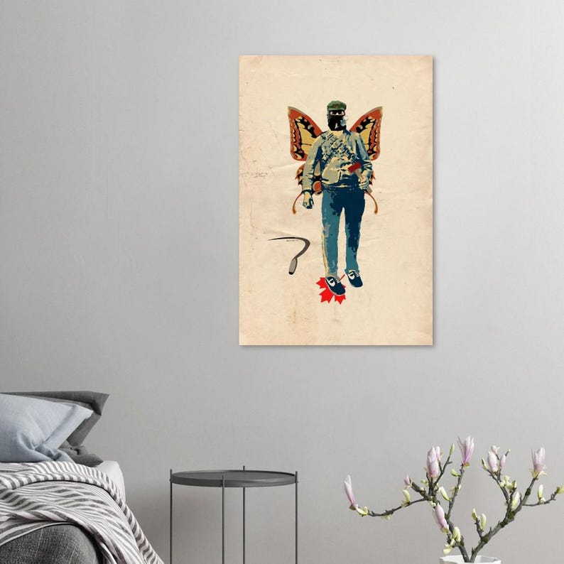 Subcomandante Marcos Zapatista EZLN - Chiapas - Mariposa Monarca - Poster gliclee print 24×36