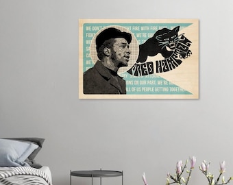 Wood Print of Fred Hampton - Black Panther Party Chairman - Black Messiah - Ready to hang