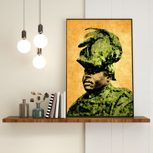 Marcus Garvey - Activista y héroe nacional jamaiquino - Póster texturizado - Papel mate premium