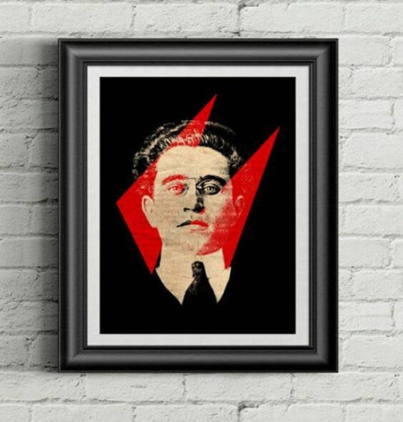 I hate the indifferent Poster Antonio Gramsci Italian Socialist and Communist party founder Marxism Quotes Soviet Constructivism
