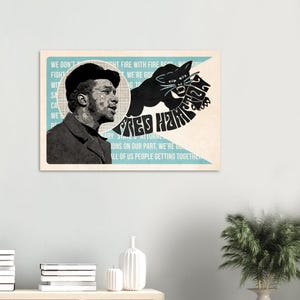 Fred Hampton, Black Panther Party for Self Defense - Black Messiah- Retro inspired - Quotes - Poster - Texturized effect