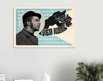 Fred Hampton, Black Panther Party for Self Defense - Black Messiah- Retro inspired - Quotes - Poster - Texturized effect