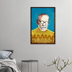 Wood Prints of Sigmund Freud geek art
