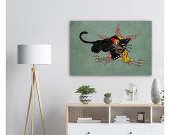EZLN meets the Black Panthers - Zapatista - Black Panther Party - Chiapas - Jaguares - Self defense -Ezln - Bpp - Blm - Wood Prints