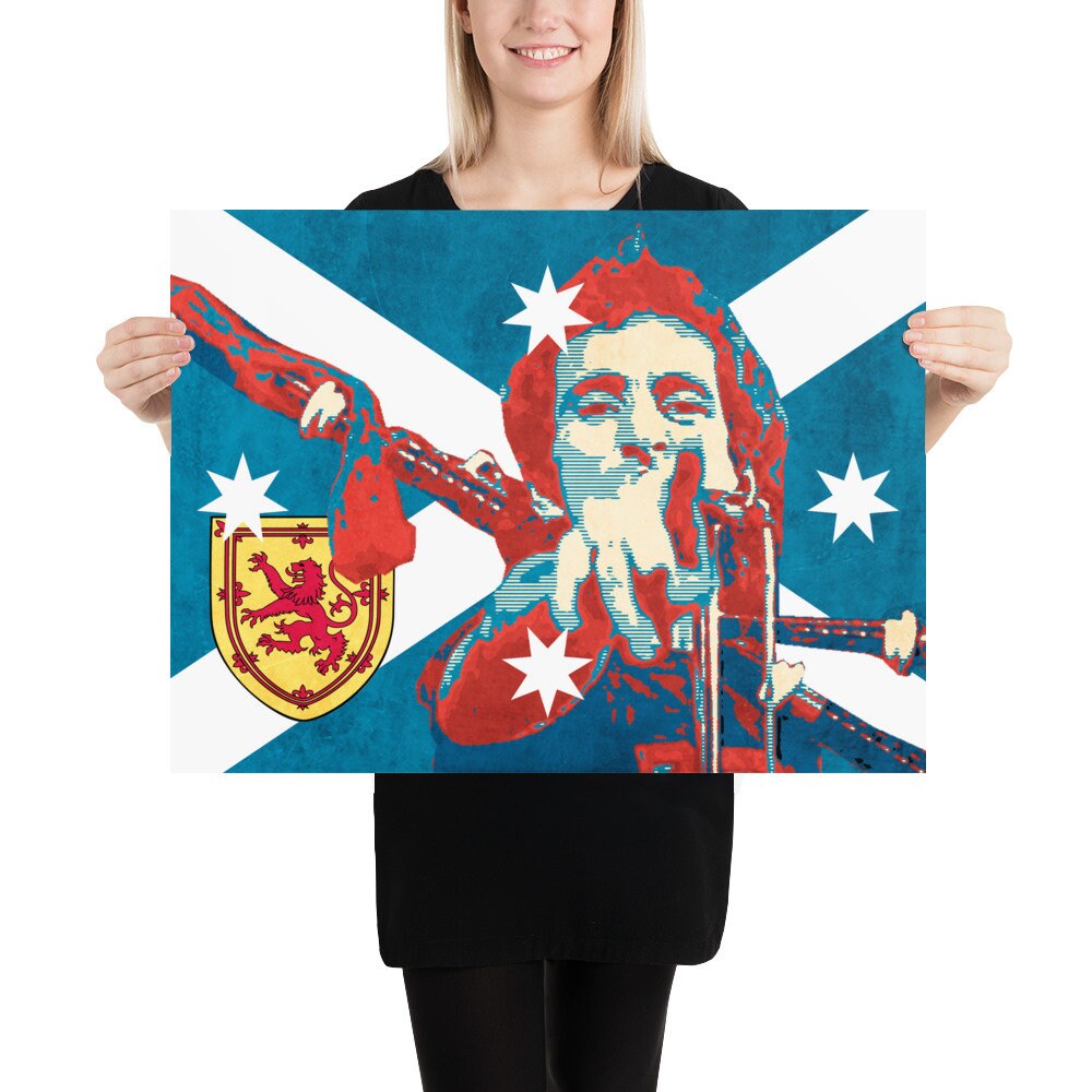 Bon Scott Scottish Australian Heritage Playing Bagpipes AC DC