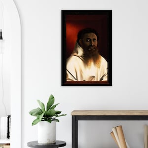 King Selassie I of Ethiopia as a Renaissance Monk Painting - Poster