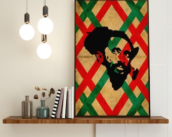 Haile Selassie I, Rastafari como el continente africano, rojo, verde y dorado, cruz de la Iglesia Ortodoxa Etíope, colores de la bandera etíope