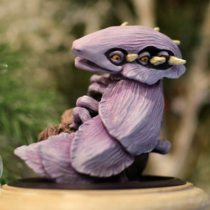 Handmade Kwama-Scrib Collectible Figure | Glowing Mushrooms | The Ancient Scrolls Sculpting | Dark Elf Art
