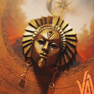 Handmade Clay Dagoth Ur - 2nd version | Elder Scrolls Morrowind Inspired Mask Design