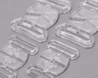 Bra Slide Clasp - Bikini / Lingerie Latch Clear (Pack of 2)