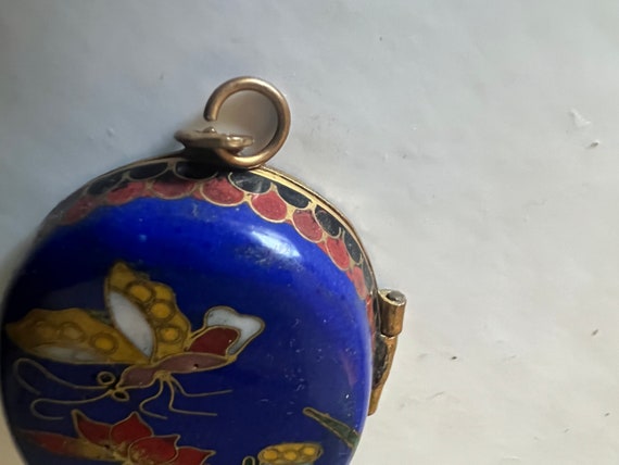 Victorian/Qing period Cloisonne Enameled locket - image 4