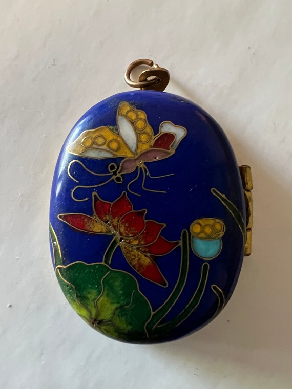 Victorian/Qing period Cloisonne Enameled locket - image 1