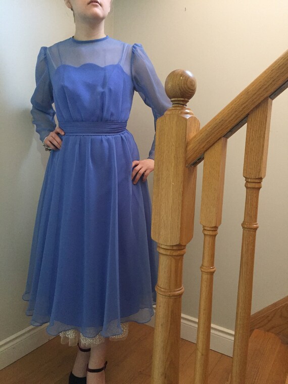 1980s does 1950s Cinderella Blue Party/Evening Dre