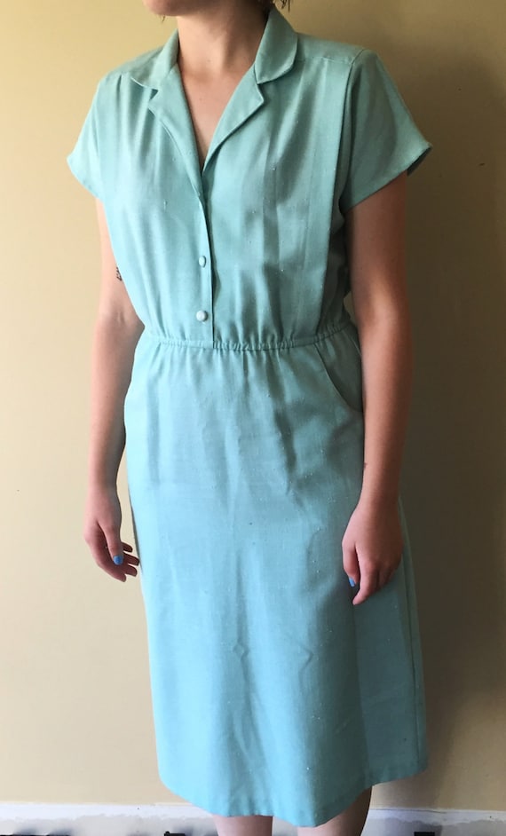 1980s does 1950s mint day dress!